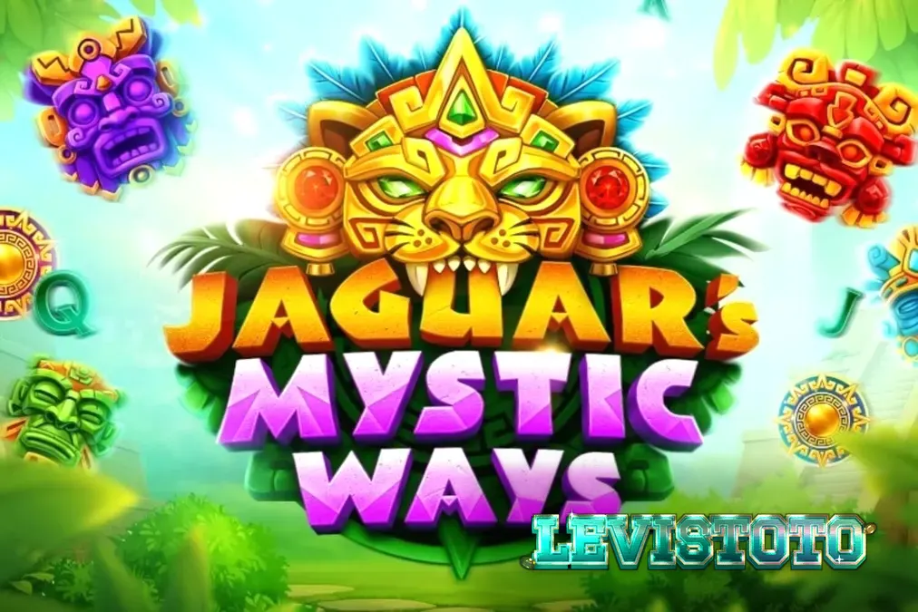 Pemandangan hutan kuno dan kuil emas dalam slot Jaguar’s Mystic Ways